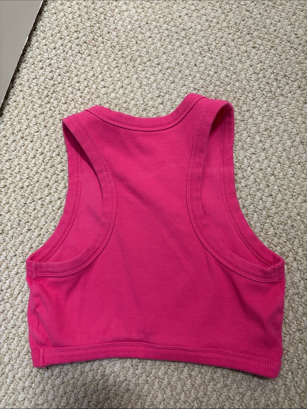Hot Pink Rib Knit Tank Top - Picture 2 of 2